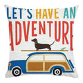 Funny Dog Driving Pattern Cushion Cover - Axyaa Decorative Pillow Case