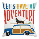 Funny Dog Driving Pattern Cushion Cover - Axyaa Decorative Pillow Case