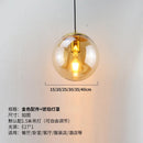 Axyaa Modern Glass Chandelier Gold Silver Amber Glass Suspension Lamp