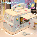 Axyaa Cute House Car Money Box Piggy Bank for Kids Adults Birthday Gift