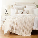 Axyaa Knit Throw Blanket for Bed Couch Sofa Warm Cozy Decorative Plaid Crochet Blanket