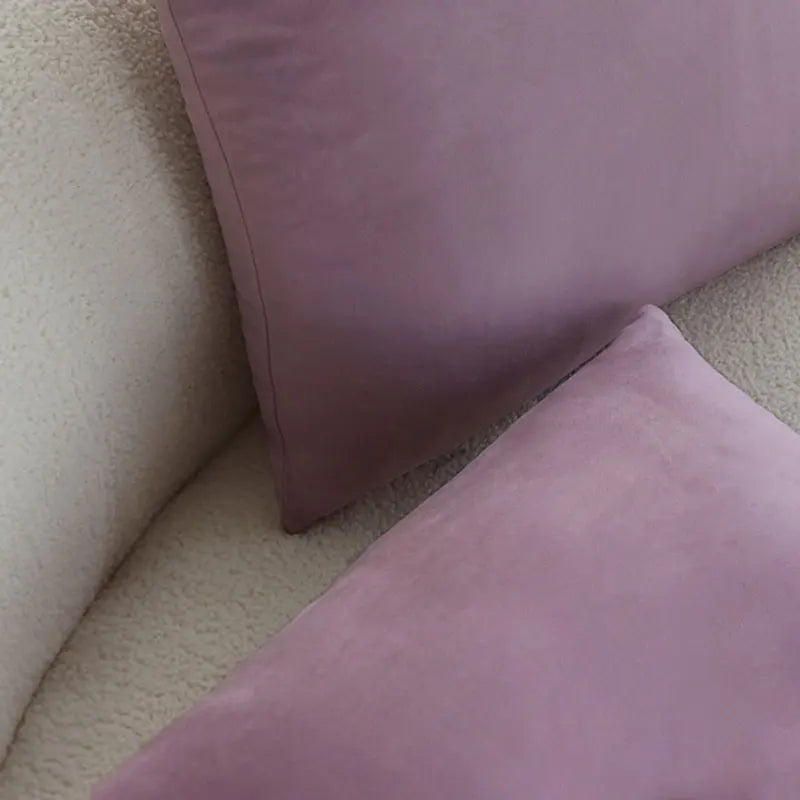 Axyaa Soft Pink Velvet Cushion Cover - Simple Home Decor