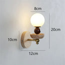 Axyaa Iron Art Wood Wall Light with G9 Bulbs: Nordic Bedroom Decor Lighting