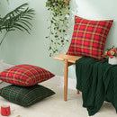 Axyaa Christmas Plaid Cushion Cover for Cheerful Home Decor