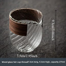 Axyaa Hammer Pattern Glass Fair Cup - Japanese Style Transparent Water Cup