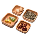 Axyaa Wooden Fruit Salad Bowl Plate, Retro Tableware Tea Tray, Dessert Snack Plate