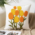 Axyaa Nordic Flower Embroidered Pillow Cover - Lightweight Luxury Home Decor
