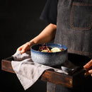 Axyaa Ceramic Japanese Noodle Bowl Set Large Soup Breakfast Porcelain Tableware