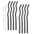 Axyaa Stainless Steel Straw Set - Colorful Metal Straws for Drinks, Coffee, Tea, Juice