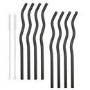 Axyaa Stainless Steel Straw Set - Colorful Metal Straws for Drinks, Coffee, Tea, Juice