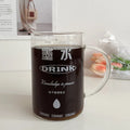 Axyaa 1000ml Glass Cups with Lid & Straw, Cute Coffee Mugs, Big Drinkware