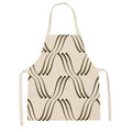Axyaa Geometric Floral Kitchen Apron - Stylish Adult Kids Bib for Cooking & Baking