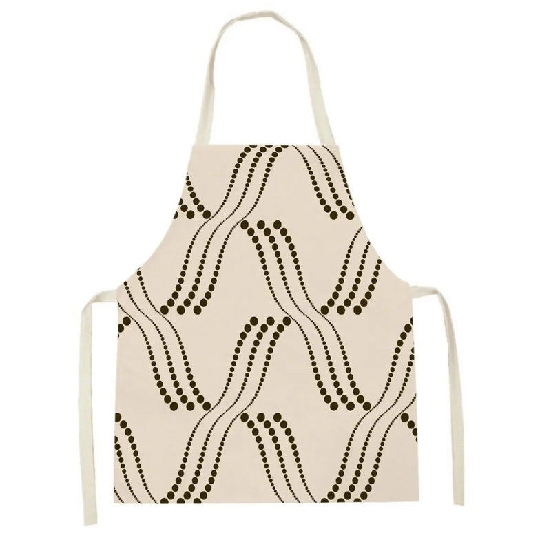 Axyaa Geometric Floral Kitchen Apron - Stylish Adult Kids Bib for Cooking & Baking