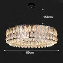 Axyaa Crystal Chandelier Pendant Light for Living Room and Dining Room