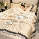 Axyaa Silk Embroidery Summer Quilt | Lightweight Air Condition Comforter