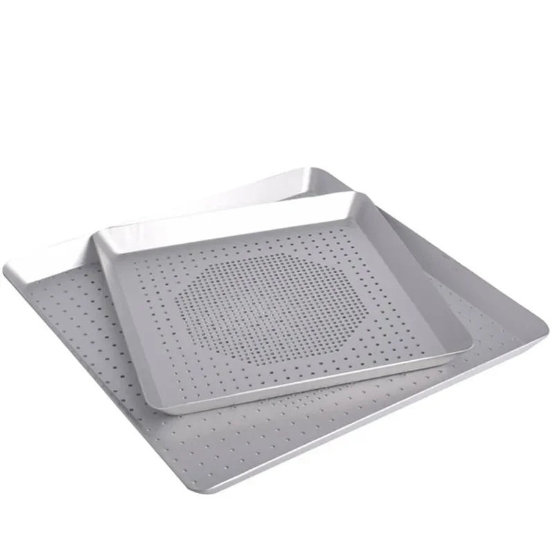 Axya Steel Perforated Pizza Baking Pan - Nonstick Round Crispy Crust Tray