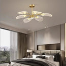 Axyaa Petal Acrylic Chandelier: Modern Designer Pendant Light for Home Decor