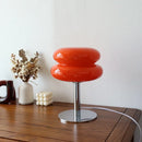 Axyaa Ceramic Table Lamp with Fabric Art Lampshade for Living Room Decor