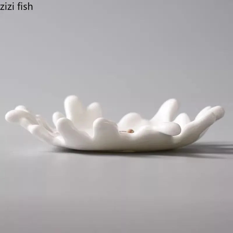 Axya Coral Ceramic Dinner Plate | Fruit Salad Sushi Dessert Specialty Tableware
