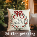 Axyaa Rectangular Pillow Cover for Sofa, Bedroom, Car - Home Decor Happy New Year Merry Christmas