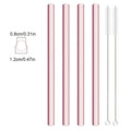 Axyaa Glass Drinking Straw Set with Cleaning Brush