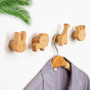 Cute Animal Wooden Hooks for Wall Keychain Coat Hanger Axyaa Home Decor