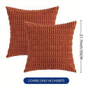 Axyaa Striped Corduroy Throw Pillow Covers - Boho European Style for Home Decor