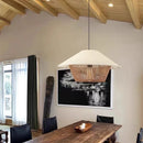Axyaa Wabi Sabi Chandelier: Zen Style Rattan Woven Lamp for Dining & Living Room