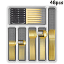 Axyaa 48pc Stainless Steel Tableware Set Knife Fork Spoon Dessert Steak Knife