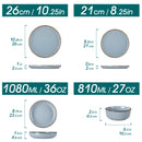 Axyaa Stoneware Dinnerware Set - 16/32 Piece Oven-Safe Ceramic Tableware Collection