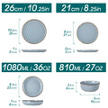 Axyaa Stoneware Dinnerware Set 16/32 pcs Oven Safe Plates & Bowls
