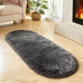 Axyaa Faux Wool Plush Shaggy Area Rug Living Room Kids Bedroom Floor Mat