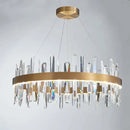 Axyaa Crystal Chandelier: Designer LED Lighting for Modern Living Spaces