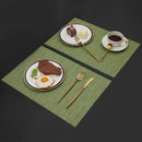 Axyaa Green PVC Square Placemats - Set of 6