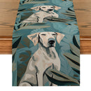 Tropical Plant Dog Table Runner by Axyaa: Dining Table Decor for Kitchen Parties