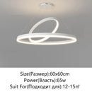 Axyaa Nordic LED Black Chandelier: Modern Pendant Lamp for Living Room, Bedroom, Kitchen
