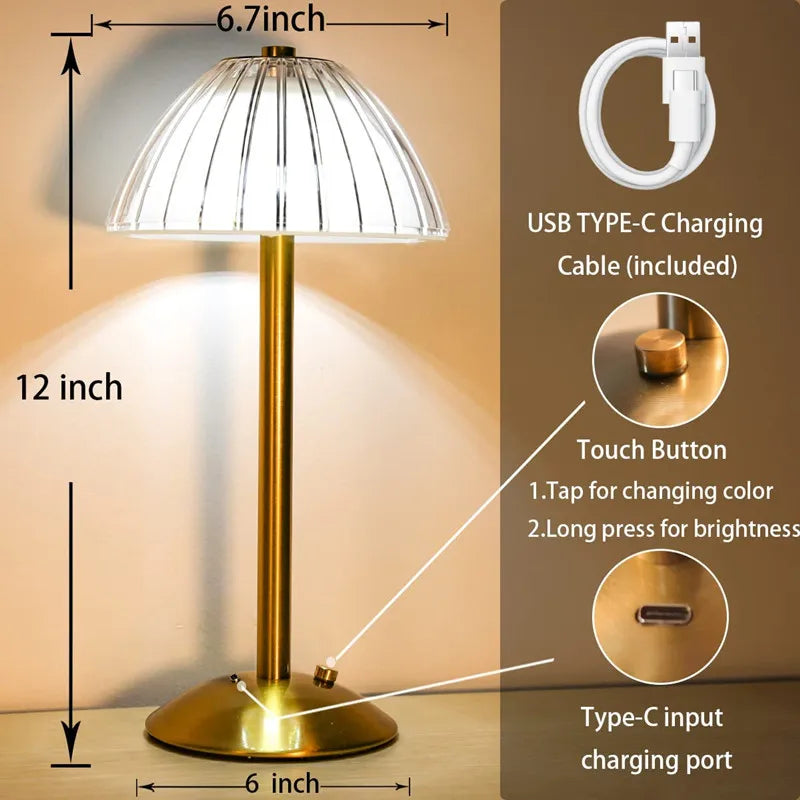 Axyaa Diamond Touch Sensor LED Table Lamp - Nordic Decoration Night Light