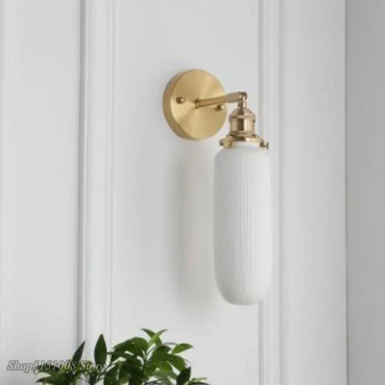 Nordic Ceramic LED Wall Light for Modern Japanese Style Decor by Axyaa