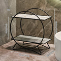 Axyaa Gold Makeup & Cosmetics Organizer Tray - 2 Tier Display Rack