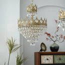 Axyaa French Style LED Crystal Chandeliers for Home Decor Lighting