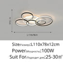 Axyaa Nordic LED Ceiling Chandelier for Living Room Bedroom Restaurant Lighting
