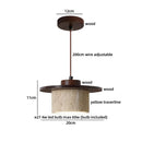 Modern Nordic Axyaa Wood Stone LED Pendant Light for Living Dining Room Decor