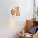 Axyaa Nordic LED Wall Lamp: Walnut Multihead Rotatable Light Fixture