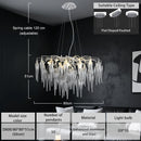Axyaa Modern Crystal Chandelier LED Pendant Light Fixture for Living Room, Bedroom, Hotel Lobby