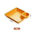 Axyaa Japanese Serving Plates with Divided Sections for Dipping Sauces