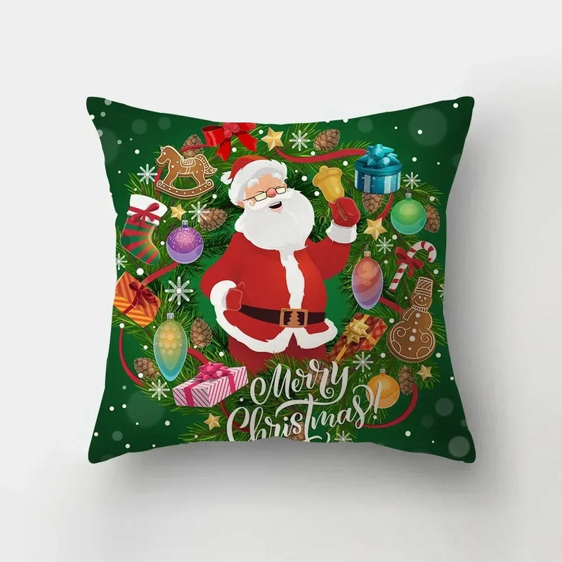 Merry Christmas Santa Claus Pillowcase by Axyaa: Festive Home Decor Gift