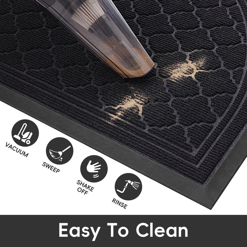Axyaa Heavy Duty Indoor Half Moon Door Mat - Absorbent and Washable