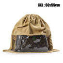 Axyaa Luxury Velvet Drawstring Storage Bag: Transparent Breathable Moisture-proof Organizer