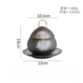 Axyaa Ceramic Egg Shape Bowl with Lid for Soup and Desserts