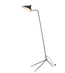 Axyaa Modern Minimalist LED Floor Lamp with Black Lampshade